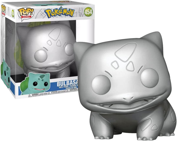 Pop! Vinyl Games Figure Jumbo 10" Pokemon 454 Bulbasaur Silver Metallic