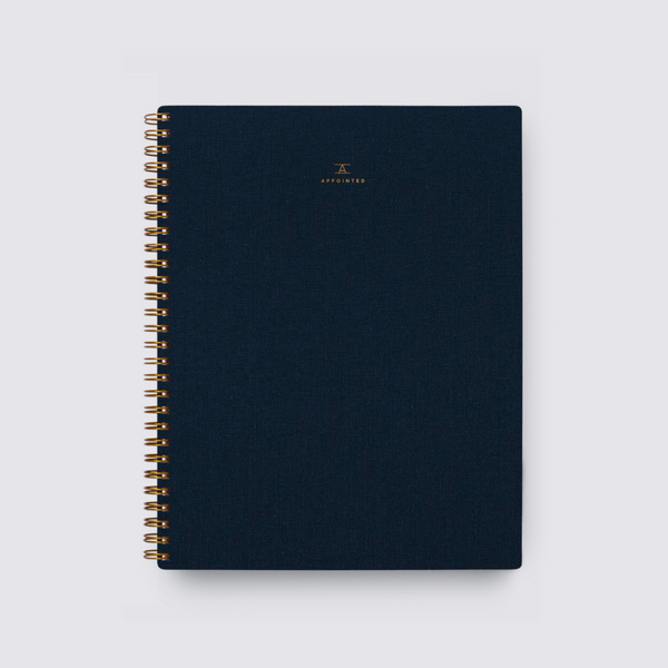 Appointed Notebook In Oxford Blue - B6