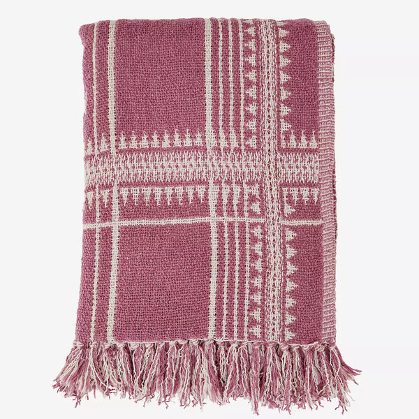 Woven Throw W/ Fringes