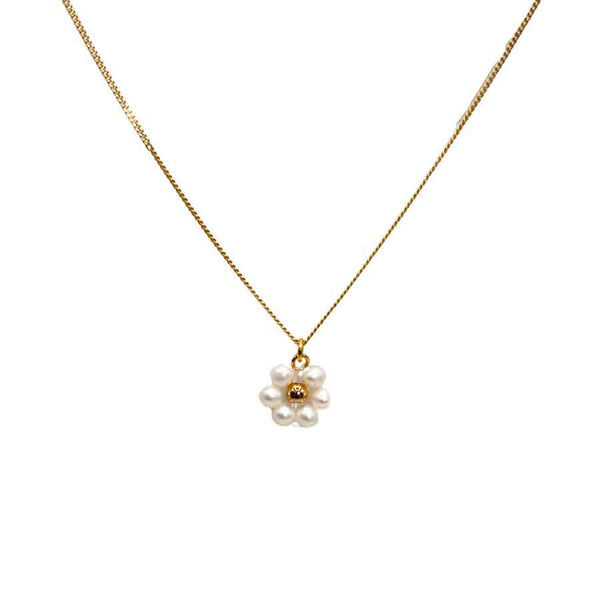 À La • Flower Necklace With Daisy Freshwater Pearls