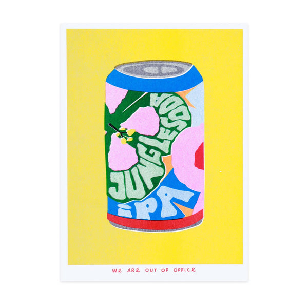 Atelier Kumo We Are Out Of Office • Risographie Canette Jungle Soda