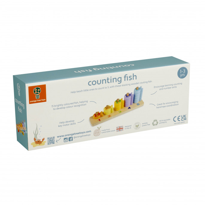 Wooden Counting Stacking Fish Toy FX7196