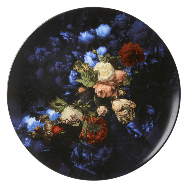 Heinen Delfts Blauw XL Wall Plate Still life with flowers