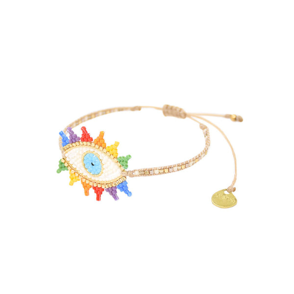 Rainbow Evil Eye Bracelet Multi