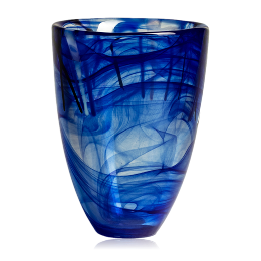 Kosta Boda  Blue Contrast Vase 