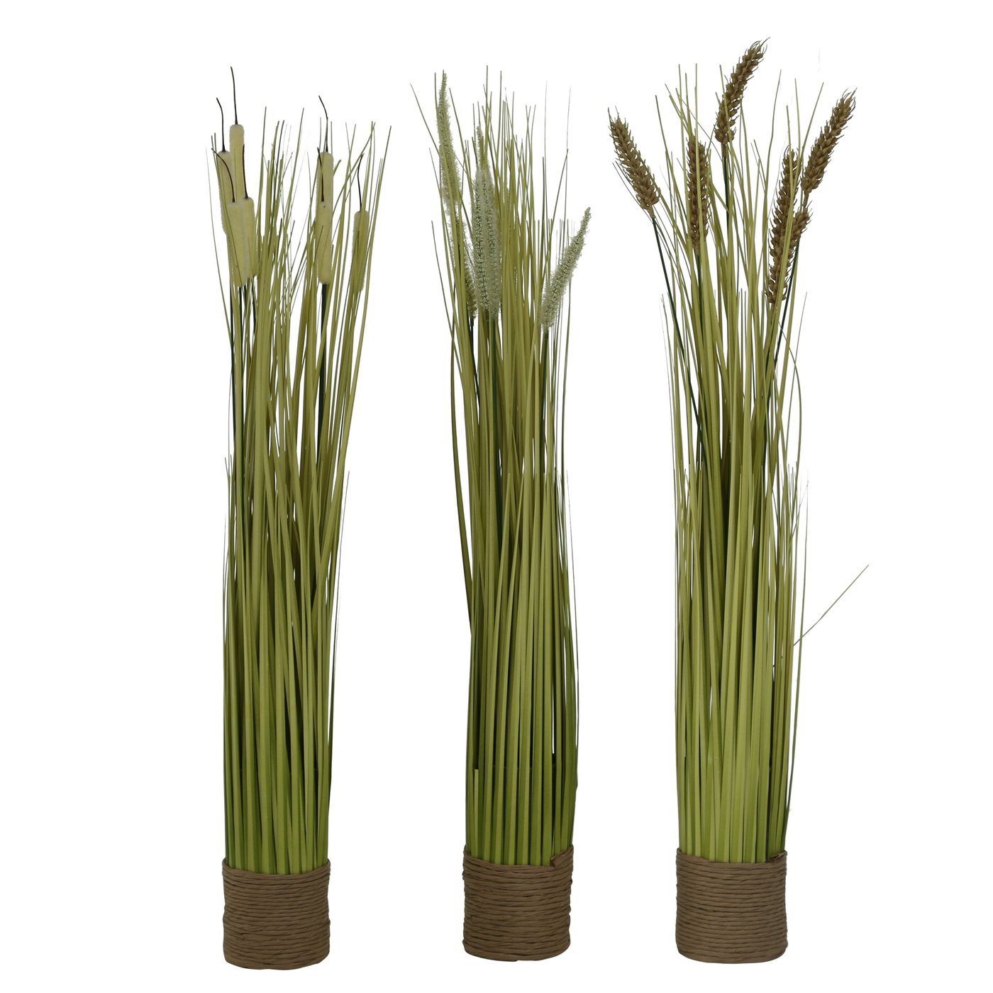 &Quirky Faux Potted Grasses Plant