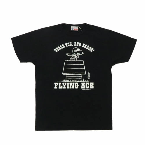 Buzz Rickson's Peanuts Flying Ace T-shirt - Black