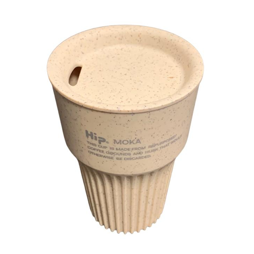 Hip Moka Sustainable Cup Made From 100% Natural Coffee Grounds & Husks 350ml/12oz In Sand