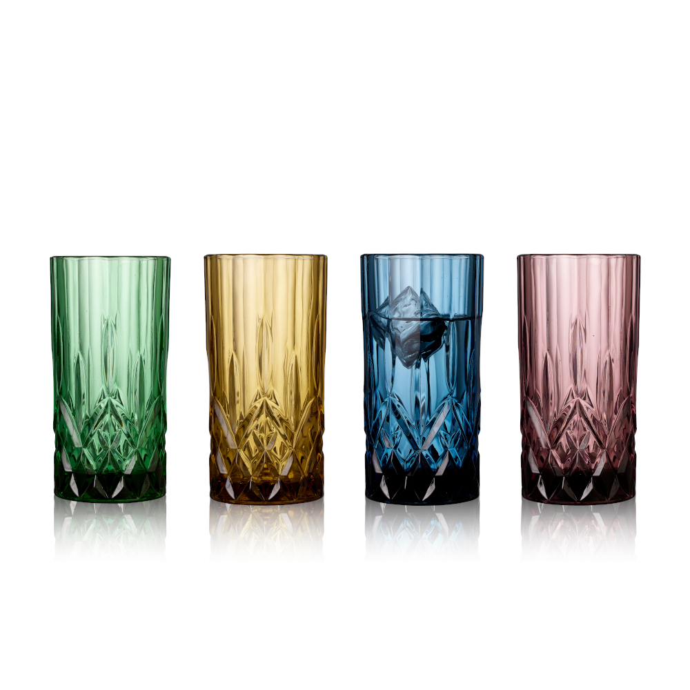 LYNGBY GLASS Lyngby Sorrento Highball Glass 38cl In 4 Assorted Colours