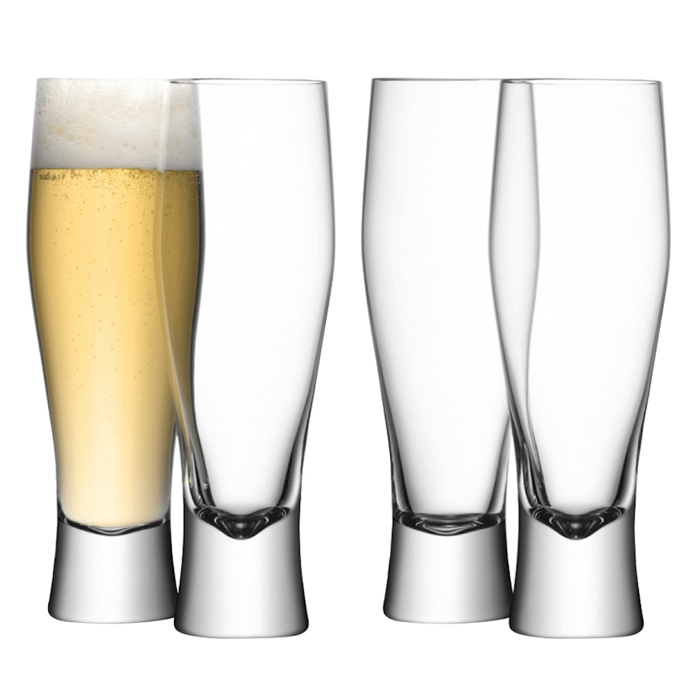 Bar Range Lager Glass 400ml Clear X 4pcs