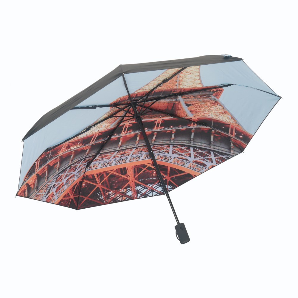 Happysweeds Telescopic Windproof Luxury Umbrella Eiffel Design With High UV Protection