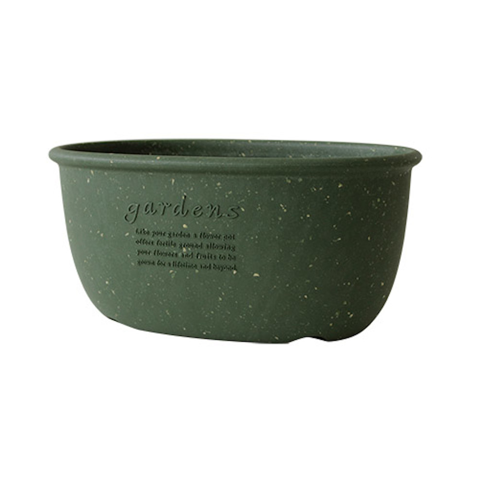 Hachiman Garden Flower Planter Oval Style No400 Green Eco Recycled Paper Mix 10l