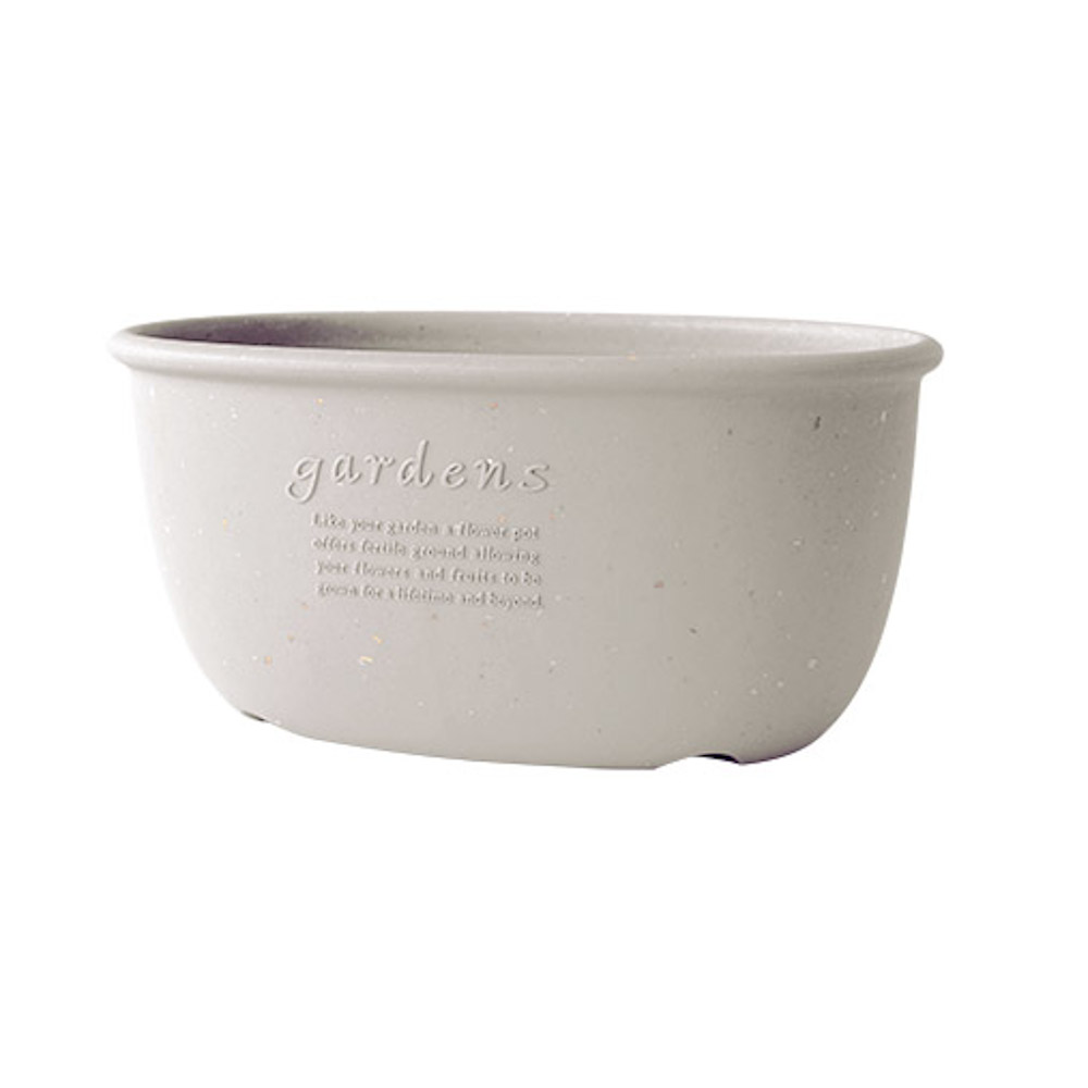 Hachiman Hachiman Garden Flower Planter Oval Style No400 White Eco Recycled Paper Mix 10l