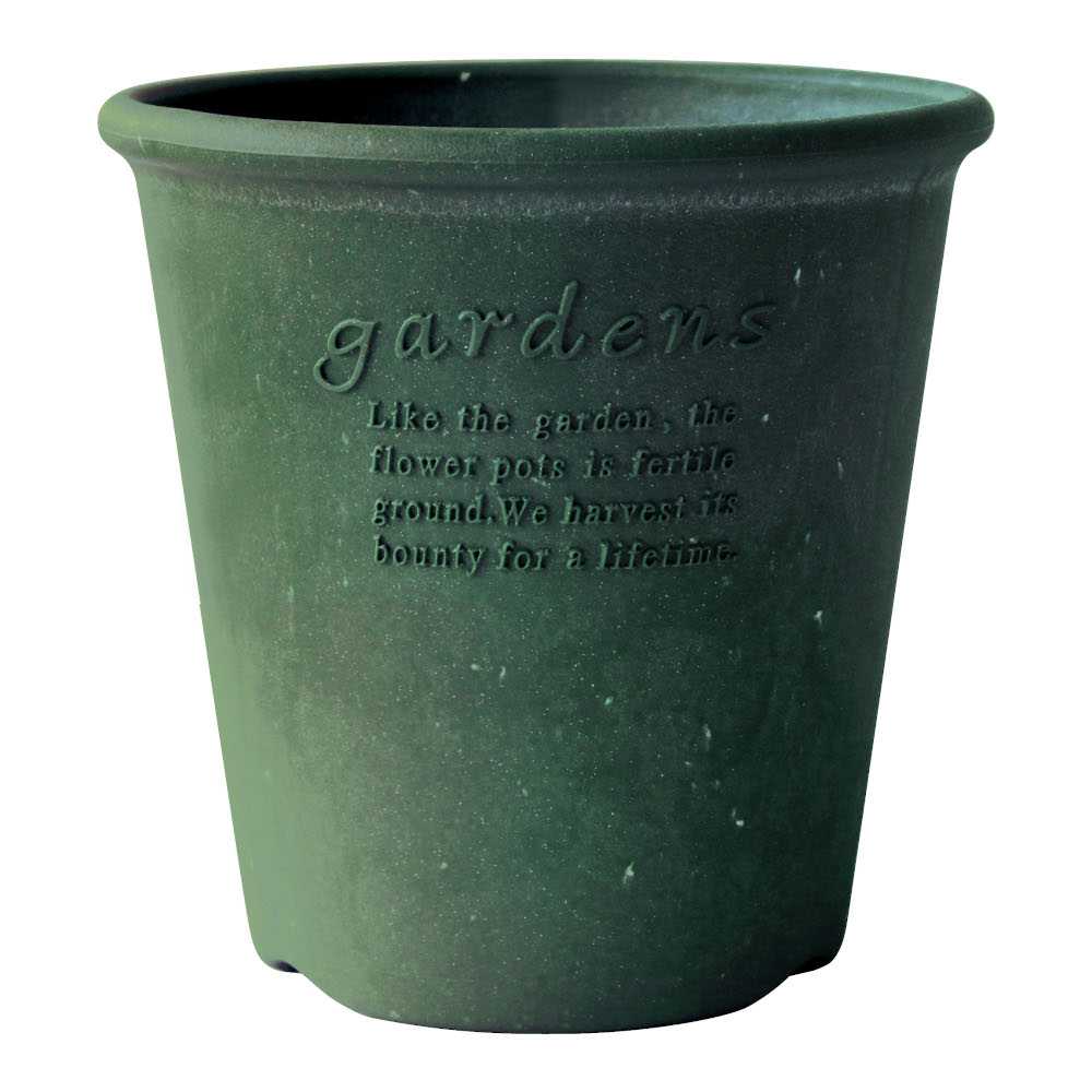 Hachiman Garden Flower Pot Round Style No6 Green Eco Recycled Paper Mix 2.7l D185mm