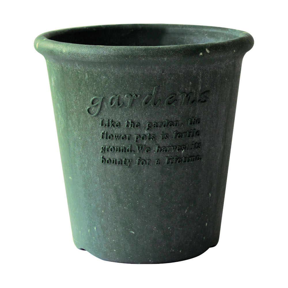 Hachiman Garden Flower Pot Round Style No5 Green Eco Recycled Paper Mix 1.3l D150mm
