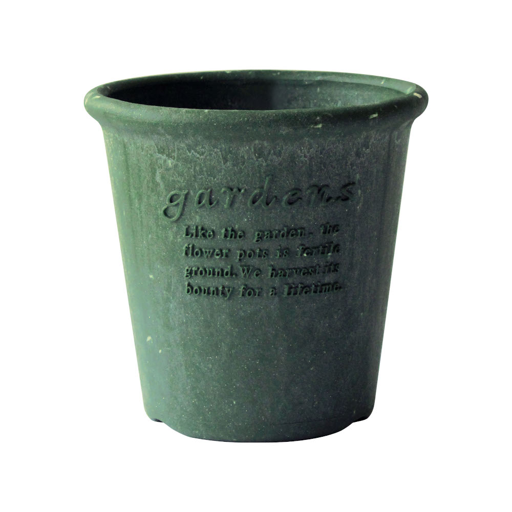 Hachiman Hachiman Garden Flower Pot Round Style No4 Green Eco Recycled Paper Mix 0.7l D120mm