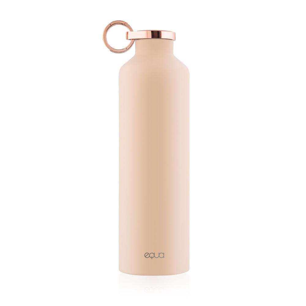 Equa Easy Clean Classy Thermo Stainless Steel Water Bottle 750ml In Pink Blush