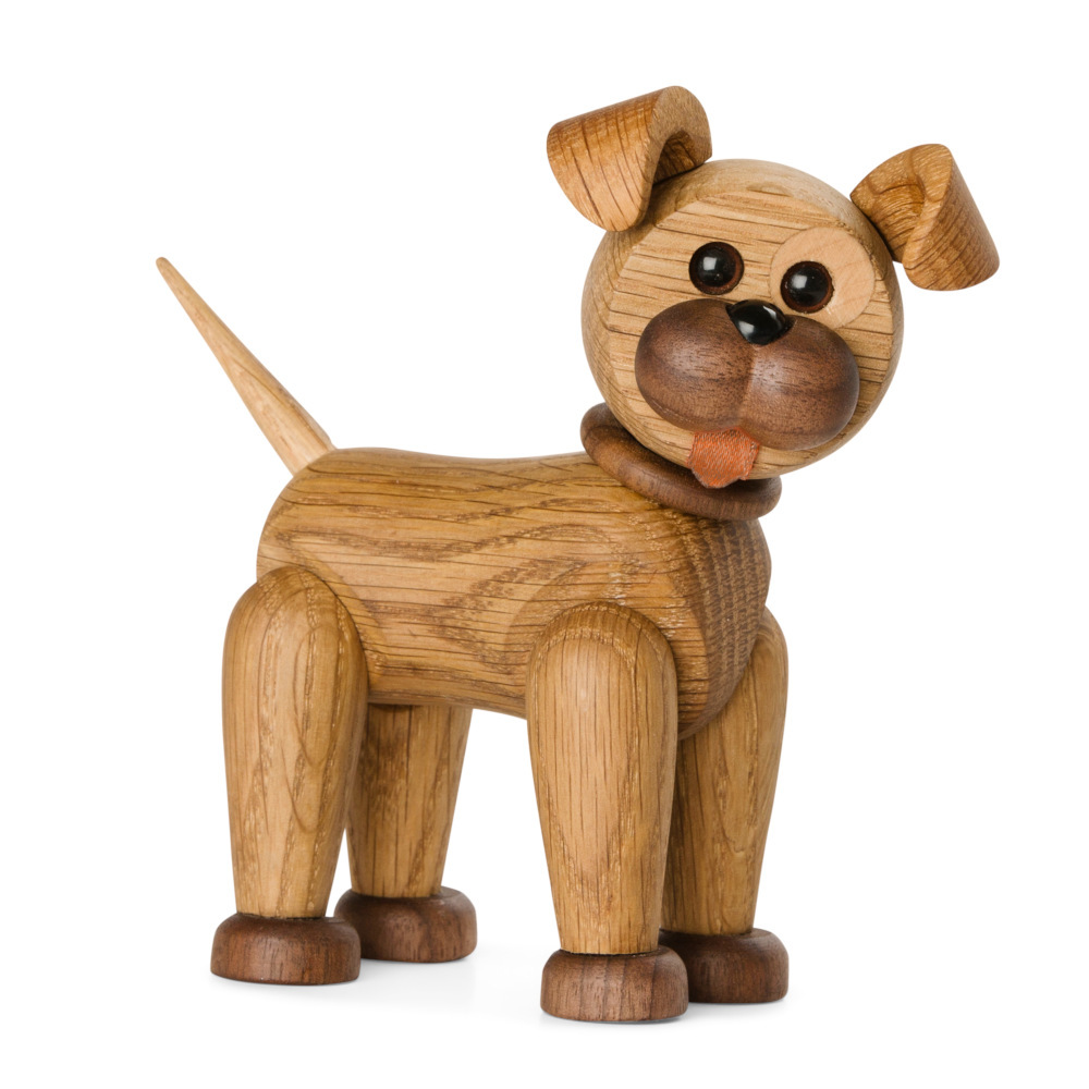 Spring Of Copenhagen Happy The Dog With Fully Movable Parts Handmade In Solid Oak Walnut And Ash
