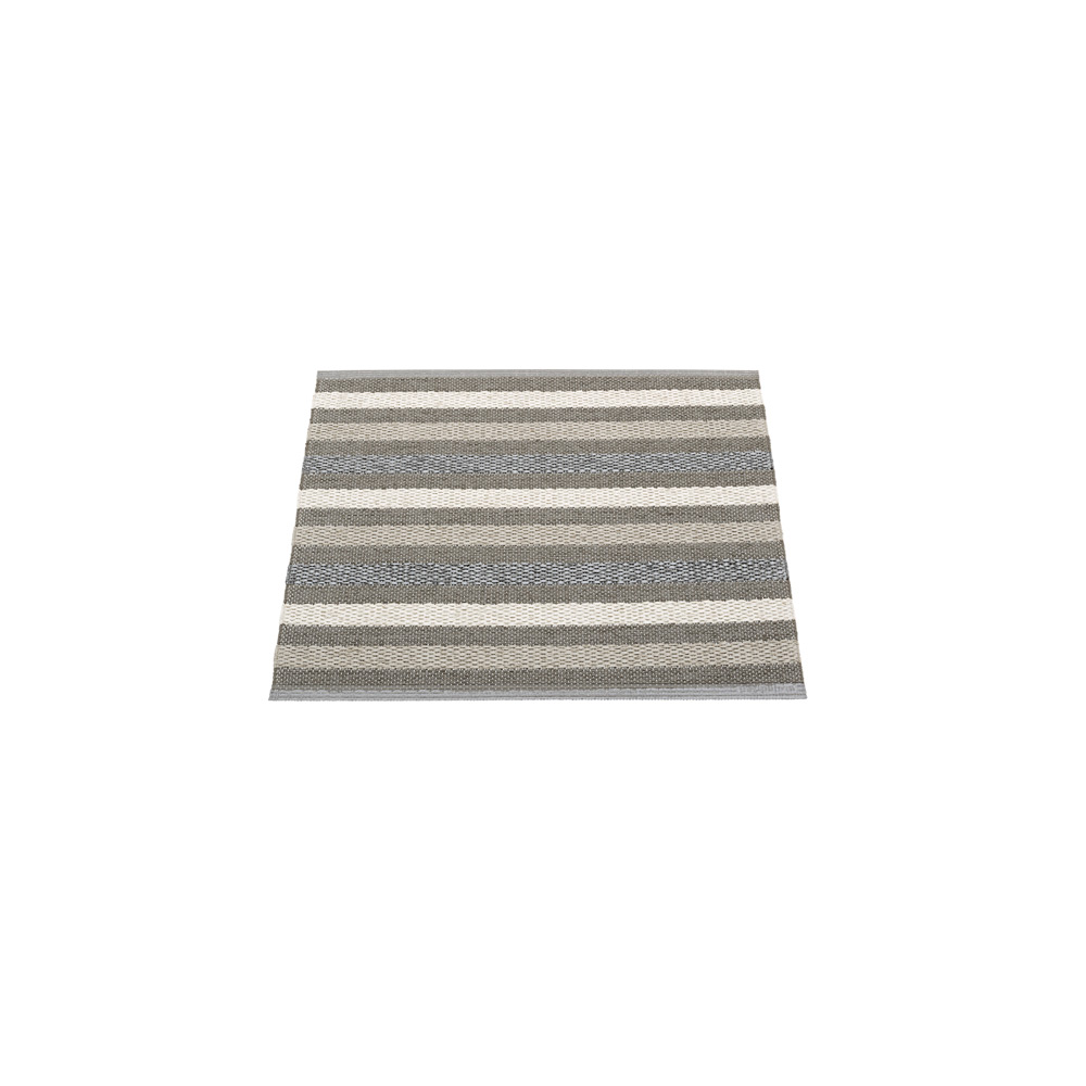 Pappelina Pappelina Of Sweden Grace Design Washable Sustainable Rug 70x60cm In Charcoal