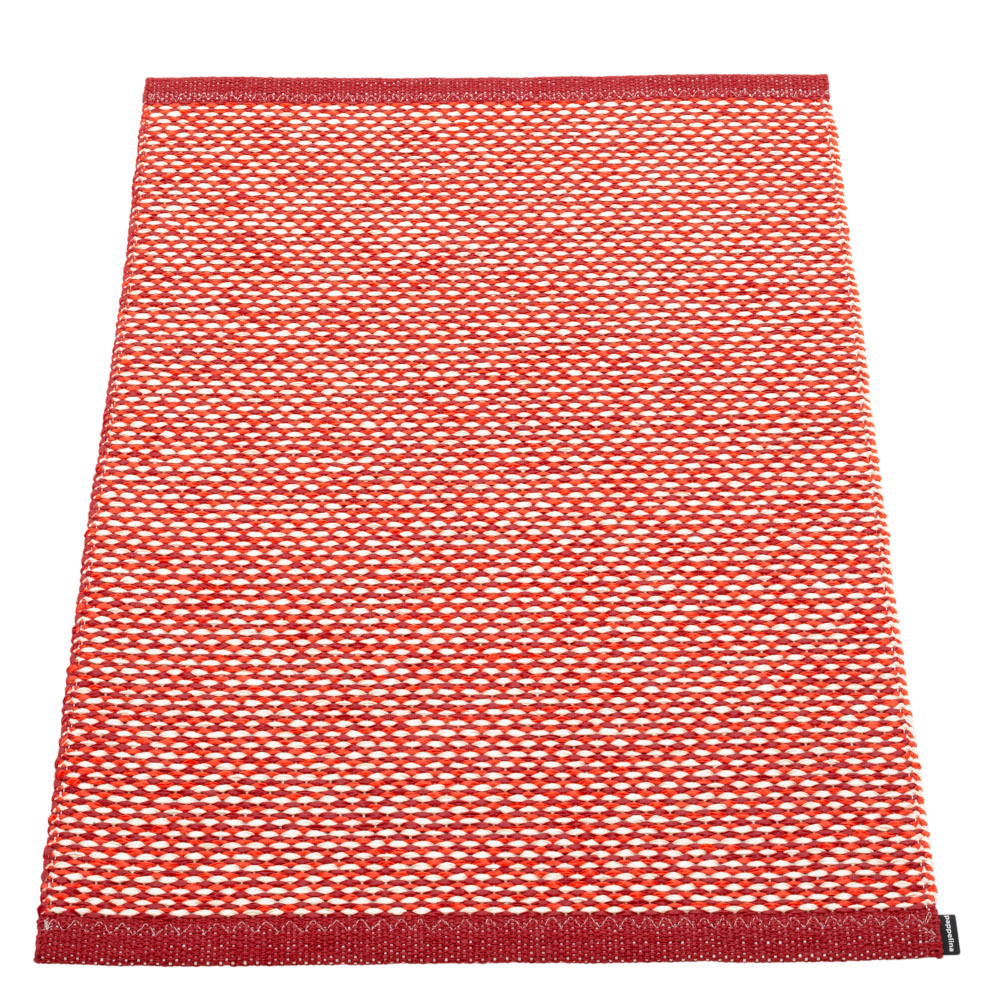 Pappelina Of Sweden Effi Design Washable Sustainable Rug 60x85cm In Dark Red