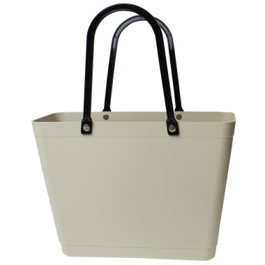 Small Shopping Or Tote Bag Eco-friendly Plant Based Bioplastic Creme White