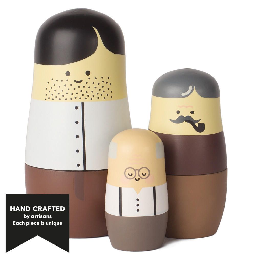 Spring Of Copenhagen Expressions Nesting Dolls - Fathers Set FN9698