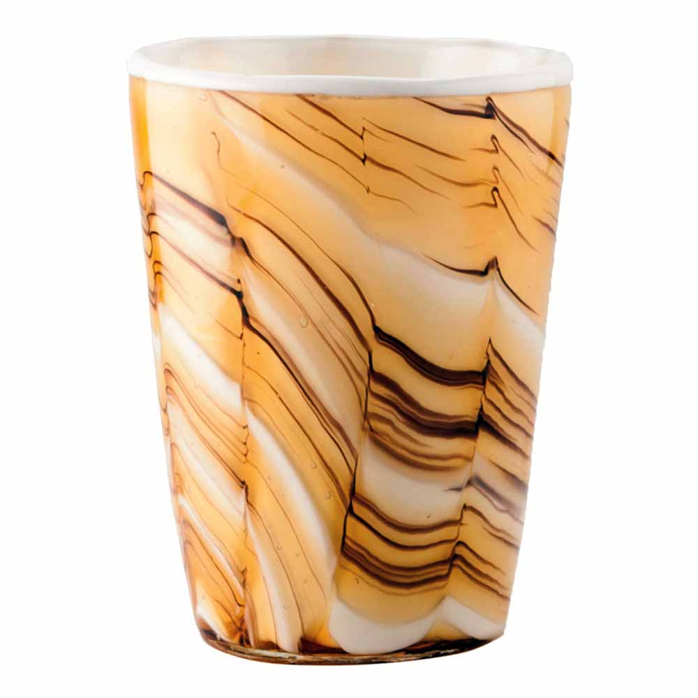 Italesse Mares Handcrafted Single Large Glass Tumbler In Shell Fish Design