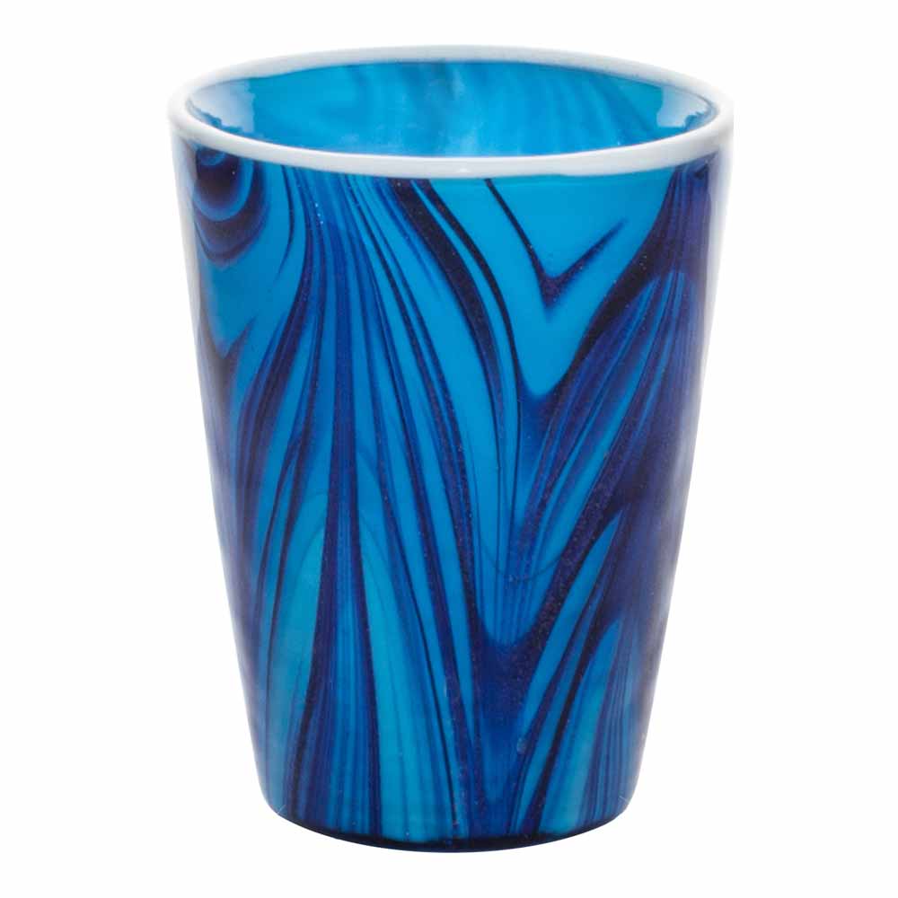 Italesse Italesse Mares Handcrafted Single Large Glass Tumbler In Blue Fin Design