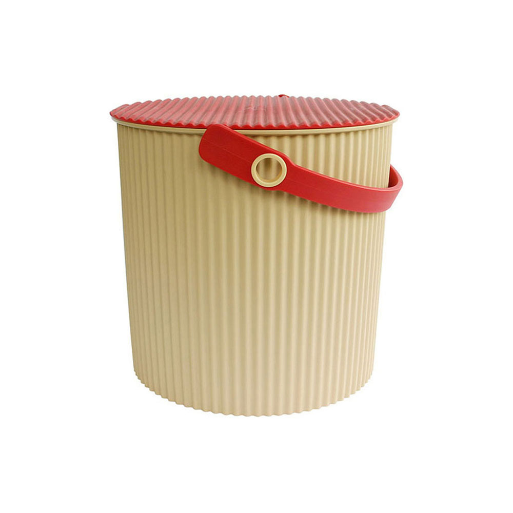 Omnioutil Storage Bucket & Lid Small Coffee Red