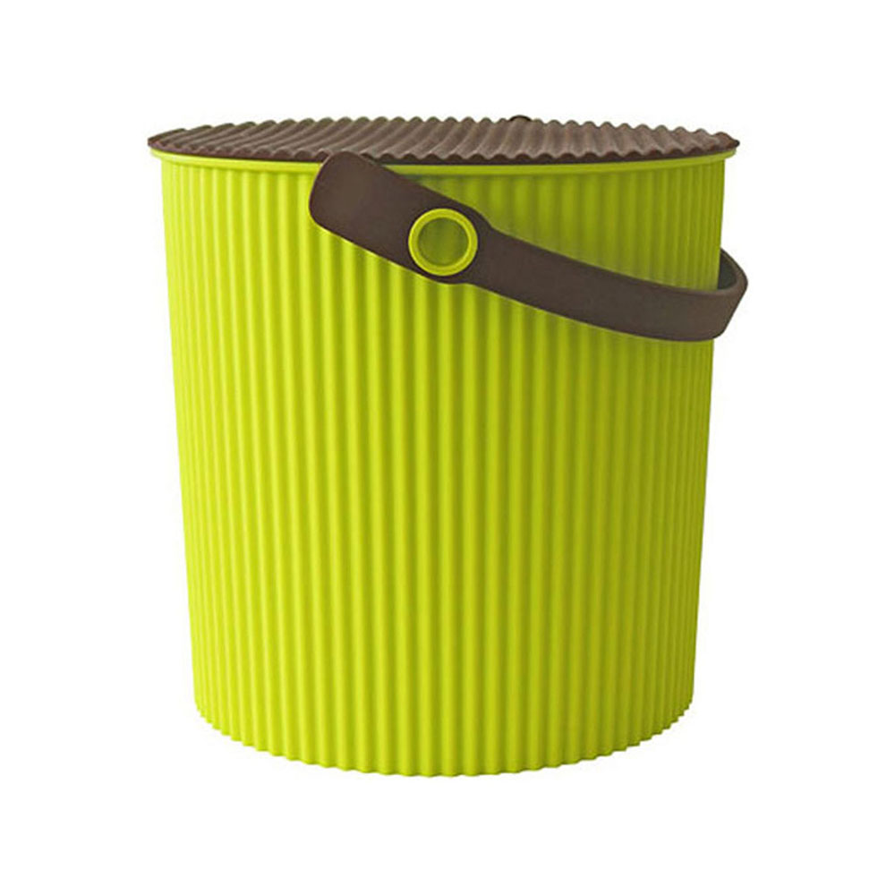 Hachiman Omnioutil Storage Bucket  &  Lid Medium Green Brown
