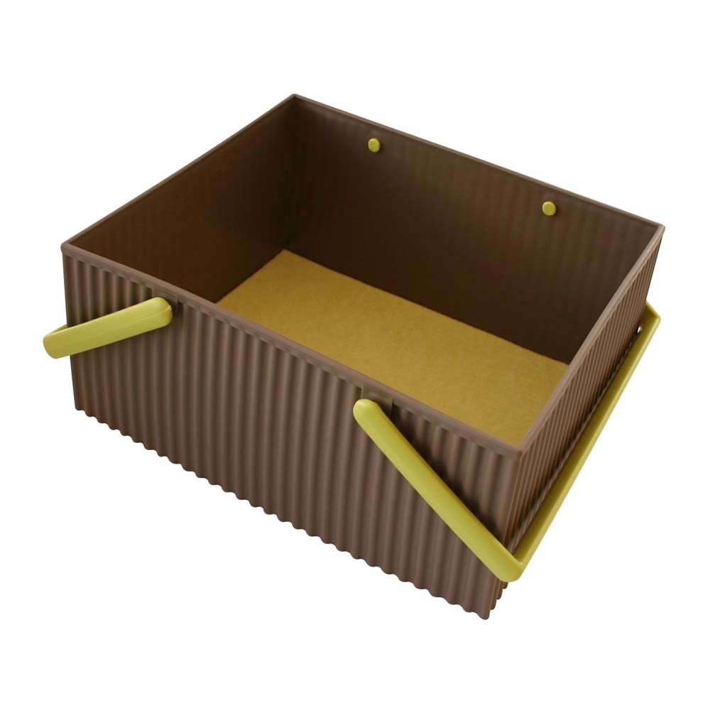 Hachiman Omnioffre Stacking Storage Box Large Brown