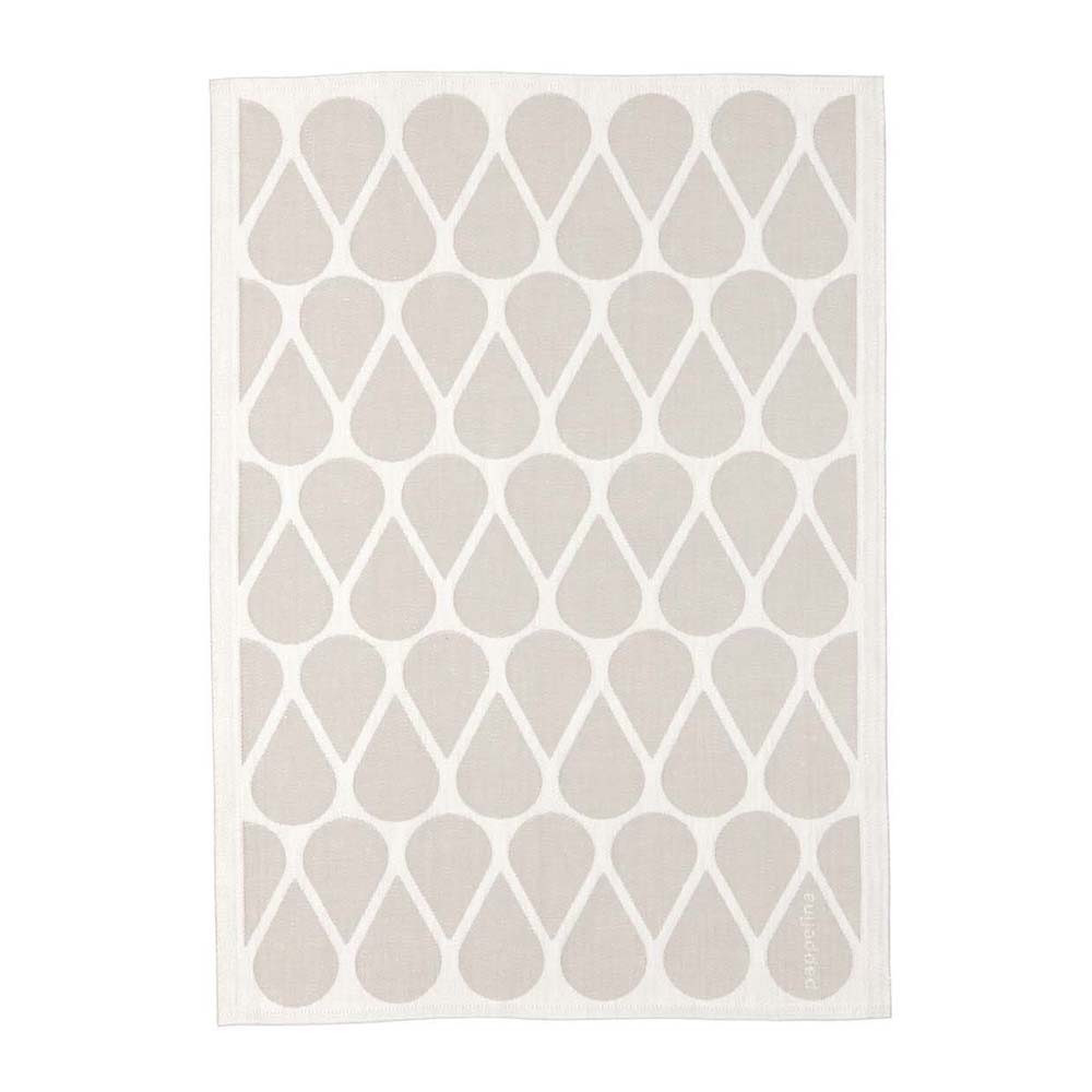 Otis Design Kitchen Tea Towel Woven From Bio-organic Cotton & Linen In Mud