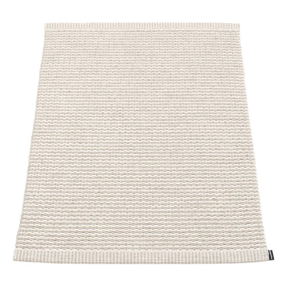 Pappelina Of Sweden Mono Design Washable Sustainable Rug 60x85cm In Linen & Vanilla