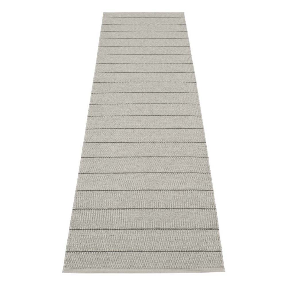 Pappelina Pappelina Of Sweden Carl Design Washable Sustainable Rug 70x350cm In Warm Grey  &  Fossil Grey