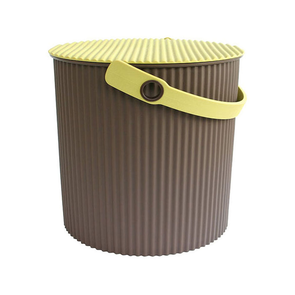 Hachiman Omnioutil Storage Bucket & Lid Medium Brown Sage Green