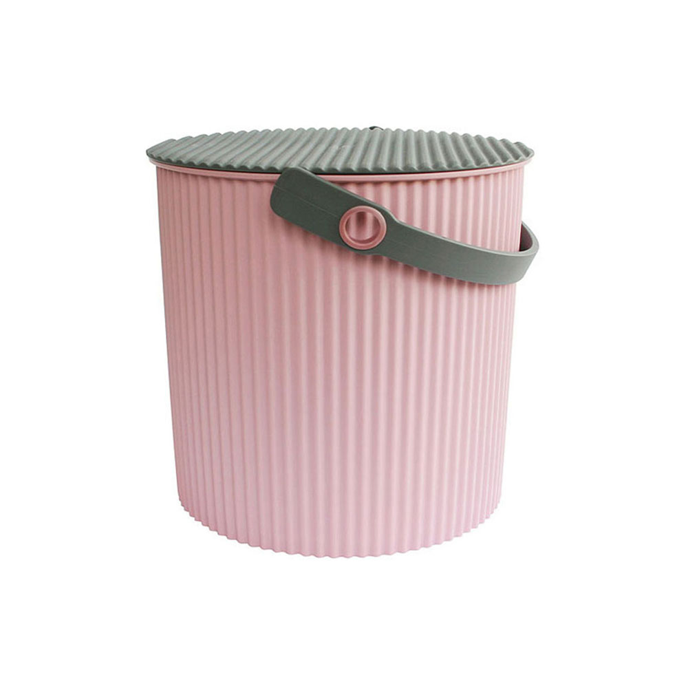 Hachiman Omnioutil Storage Bucket & Lid Small Pink Grey