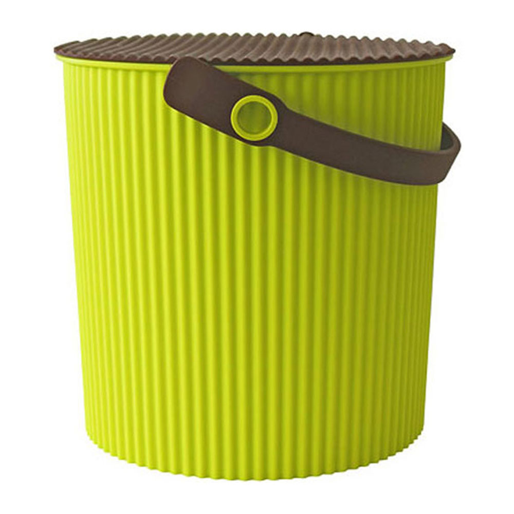 Hachiman Omnioutil Storage Bucket & Lid Large Green Brown