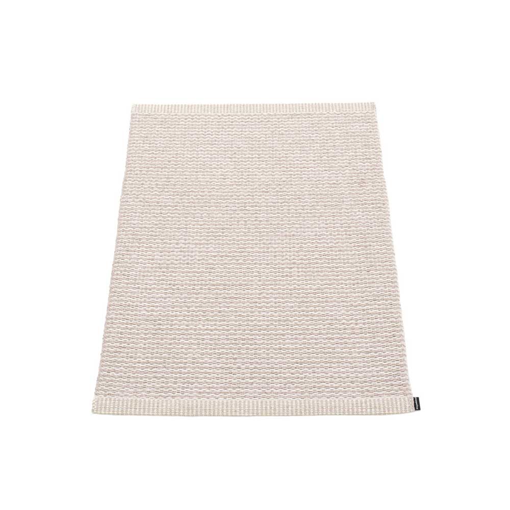 Pappelina Pappelina Of Sweden Mono Design Washable Sustainable Rug 60x85cm In Pale Rose  &  Ballet