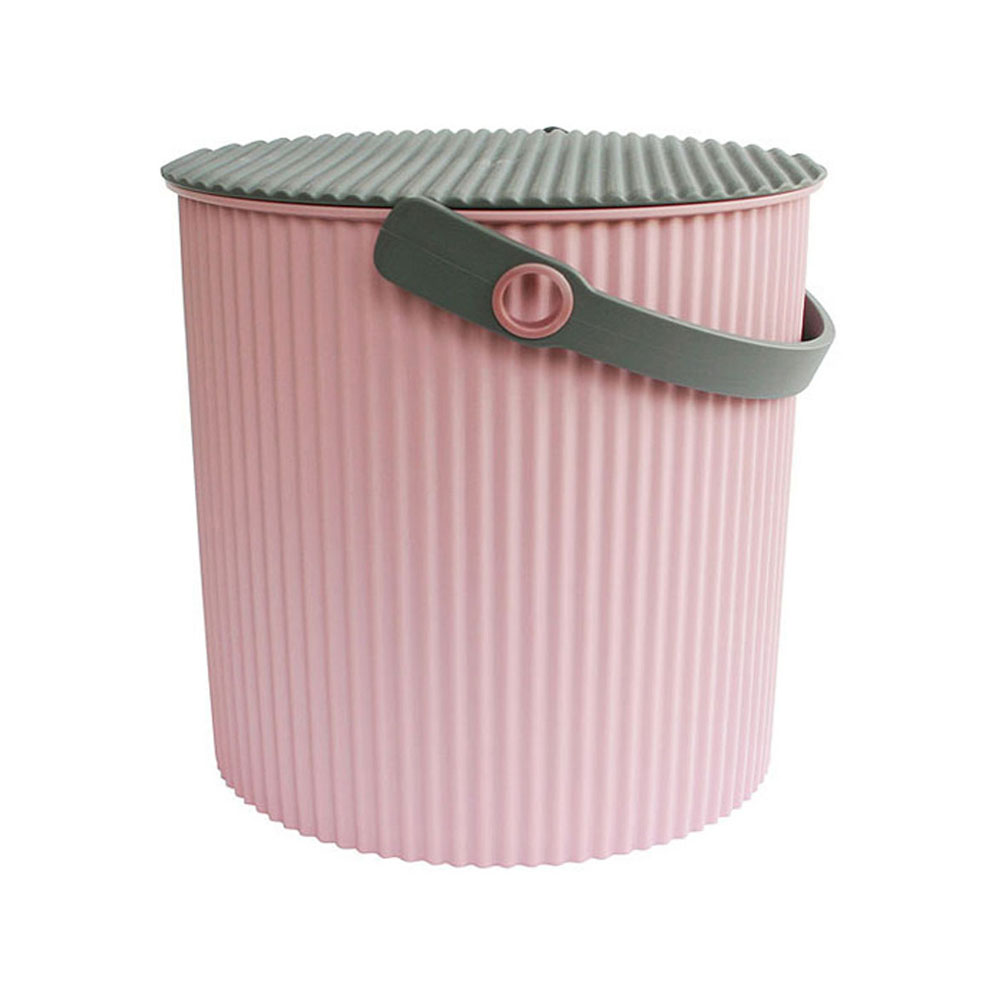 Hachiman Omnioutil Storage Bucket  &  Lid Medium Pink Grey