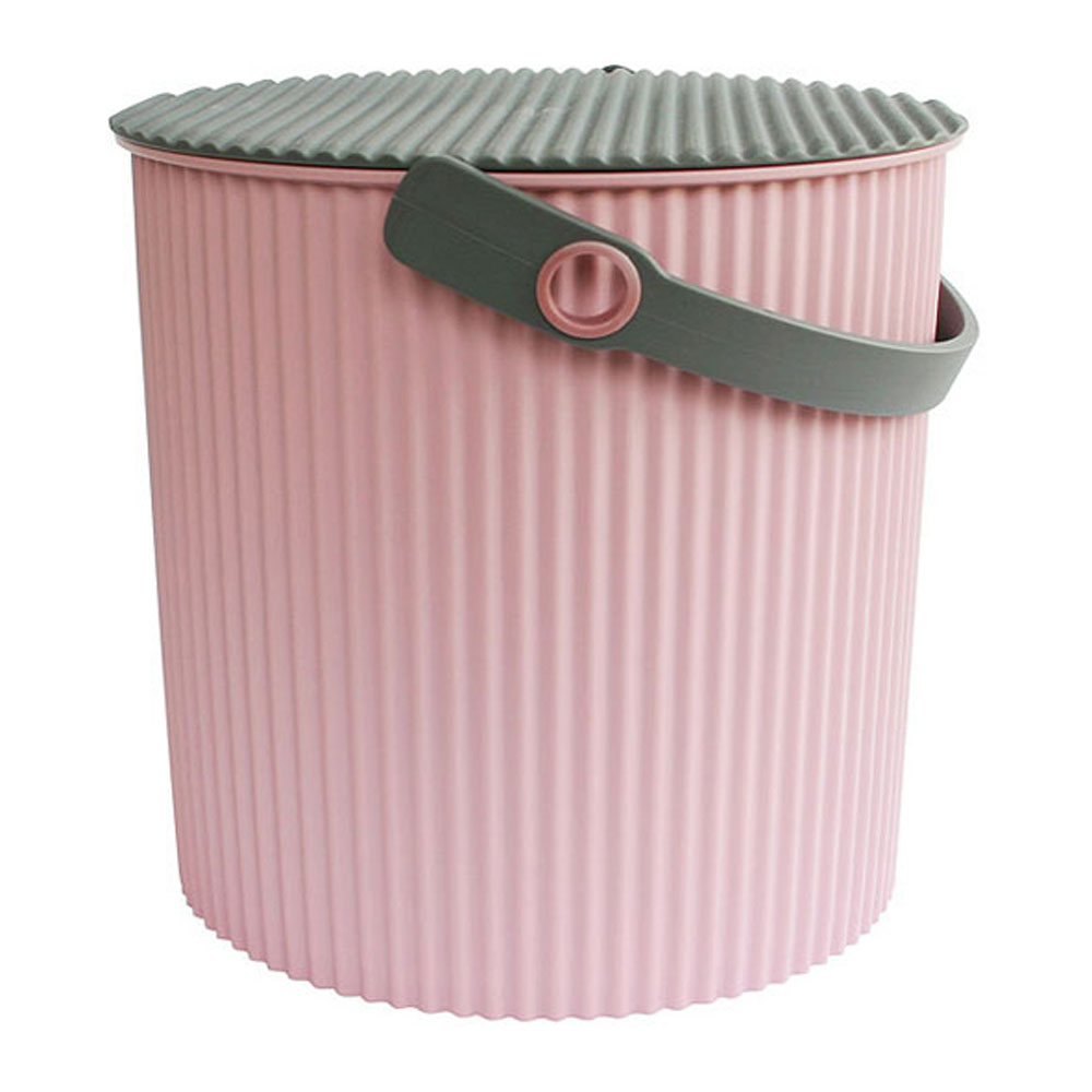 Hachiman Hachiman Omnioutil Storage Bucket  &  Lid Large Pink Grey