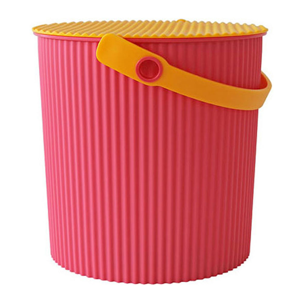 Hachiman Omnioutil Storage Bucket & Lid Large Pink Orange