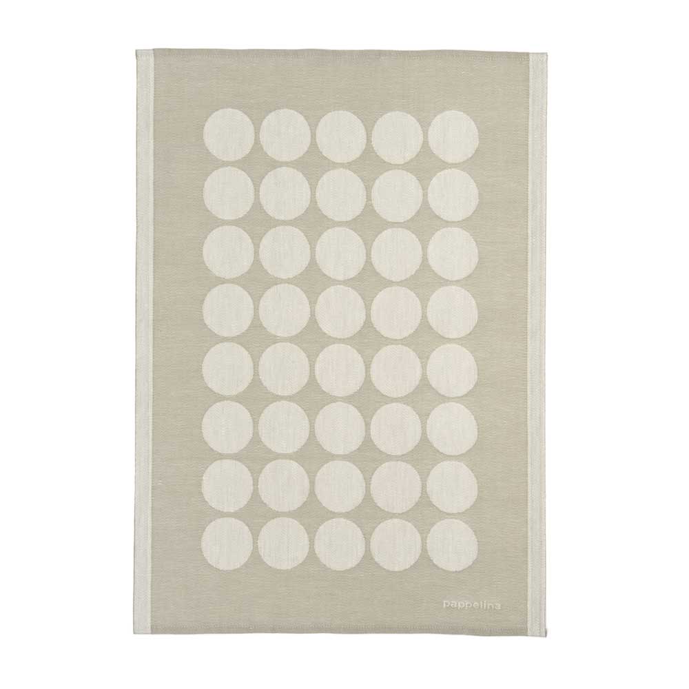 Pappelina Of Sweden Fia Design Kitchen Tea Towel Woven From Bio-organic Cotton & Linen In Mud Brown