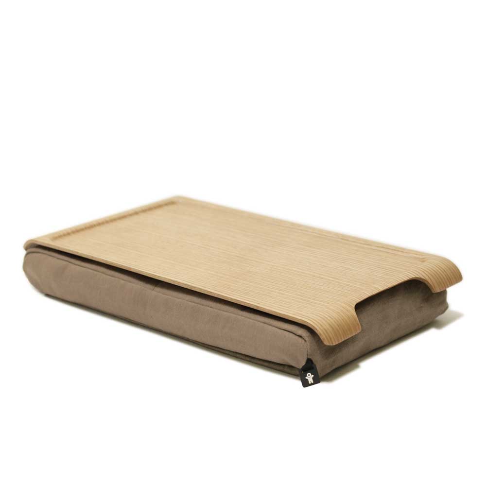 Bosign Bosign Laptray Mini Wooden Natural Top With Brown Cushion