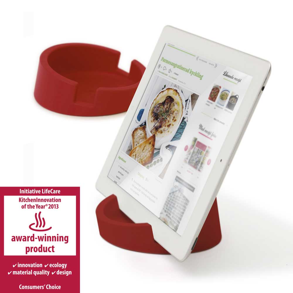 Bosign Bosign Ipad Stand And Holder In Red Recyclable Silicone