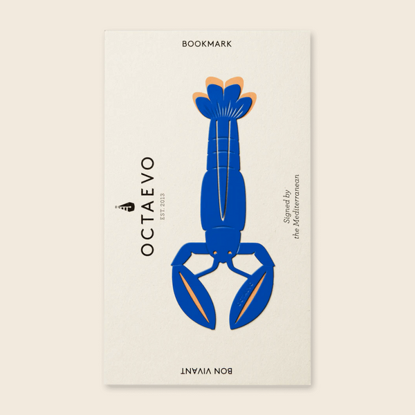 Octaevo Brass Blue Lobster Bookmark