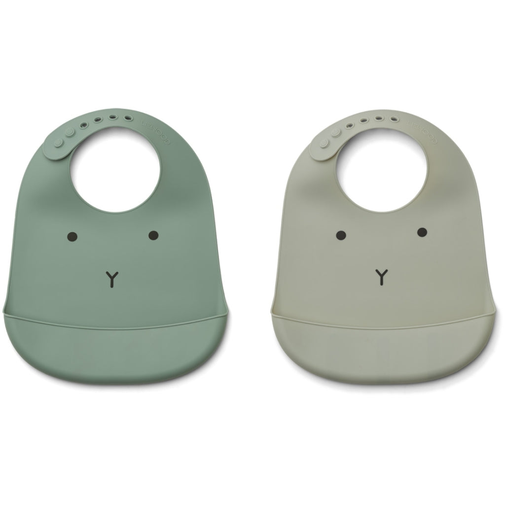 Tilda Silicone Bib 2-pack Rabbit Mint Mix