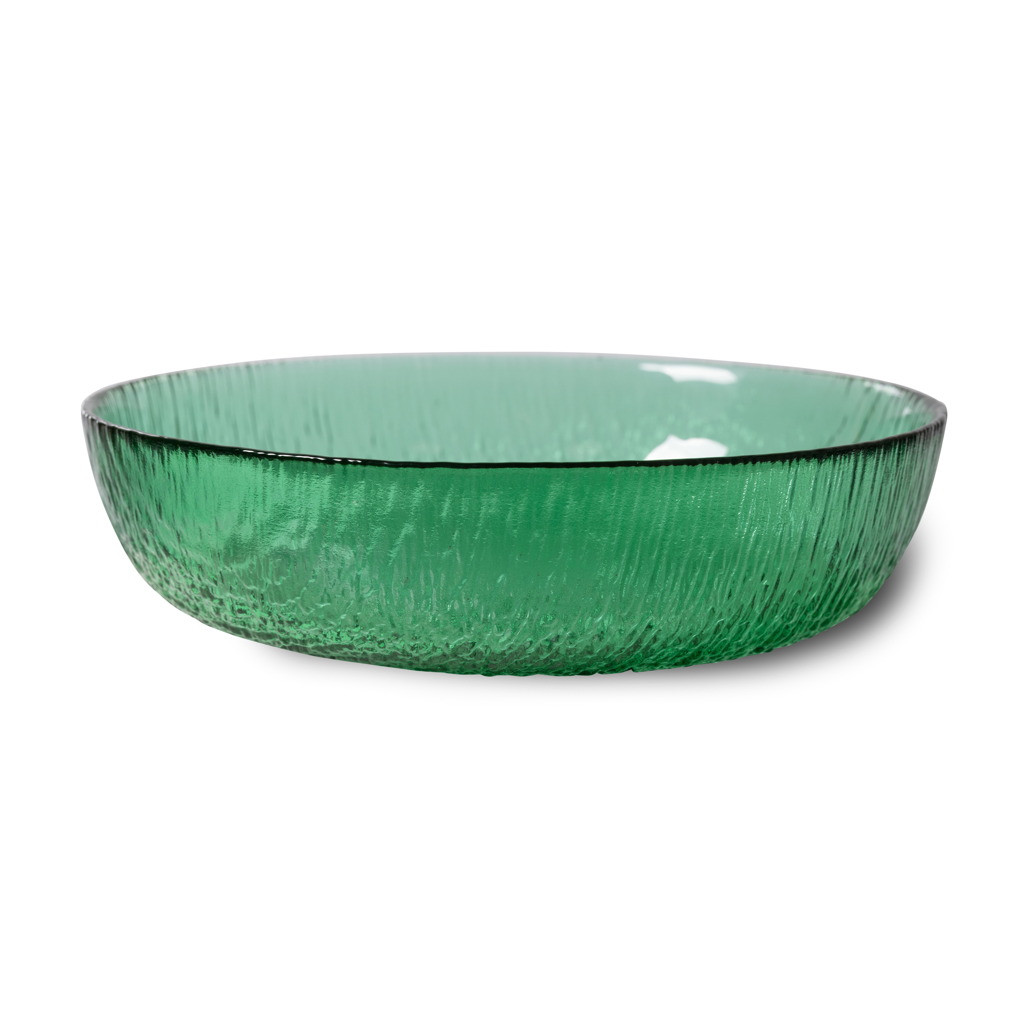 The Emeralds Green Glass Salad Bowl