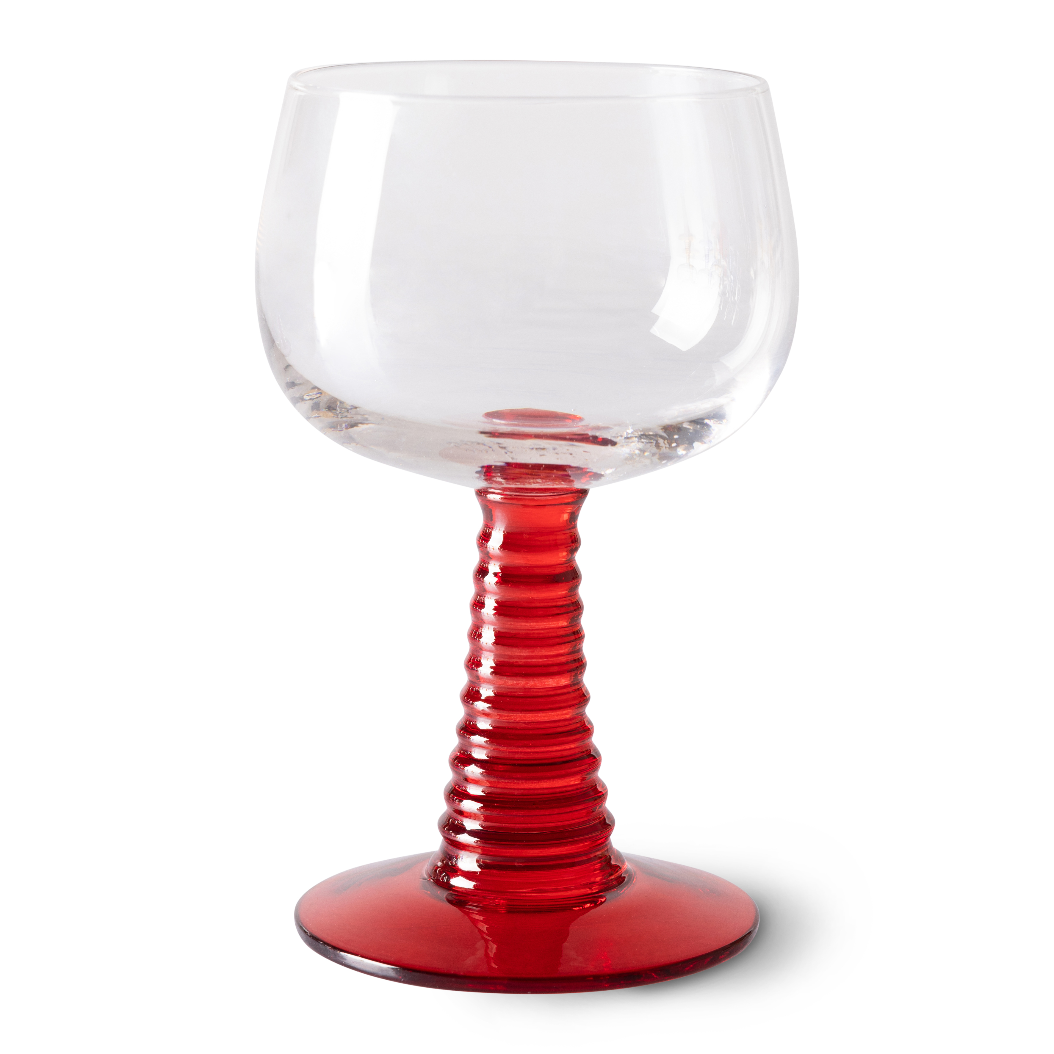 Red Swirl High Wine Glass - Set of 2