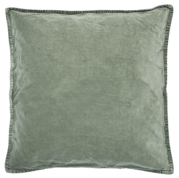 Cotton Velvet Cushion Cover - Olive