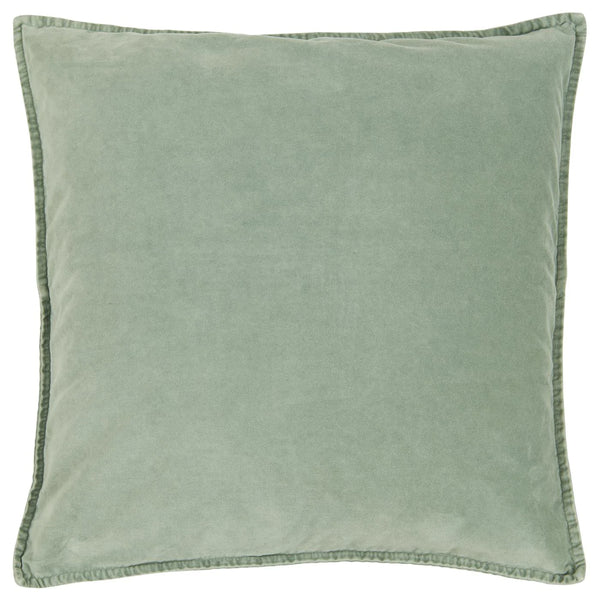 Cotton Velvet Cushion Cover - Misty Jade